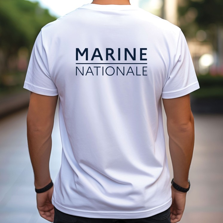 T-SHIRT "MARINE NATIONALE BLANC"
