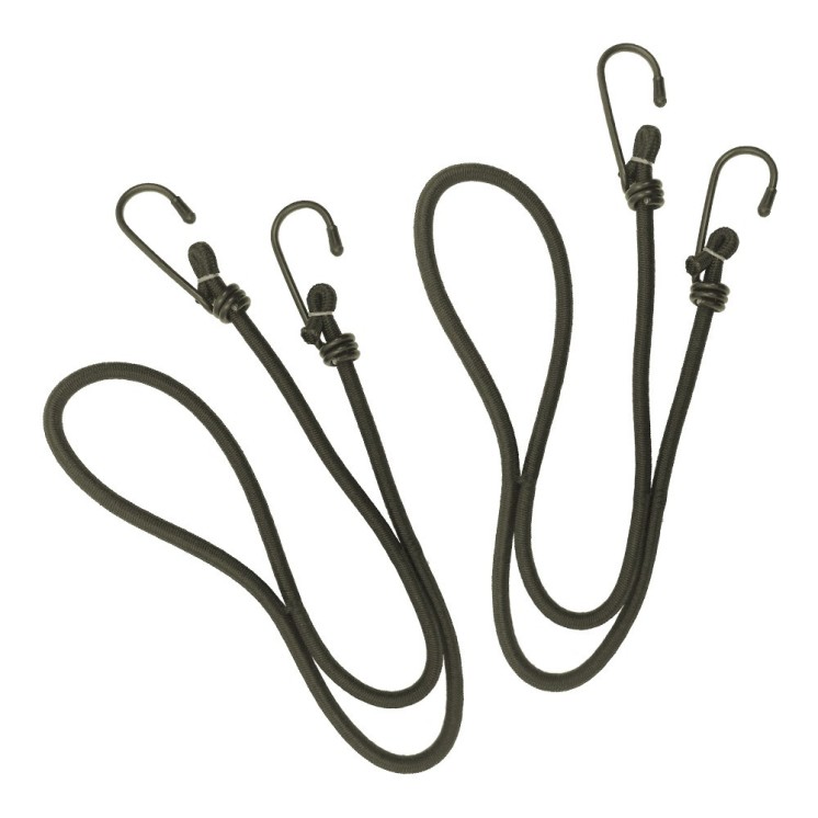 Lot/2 sandows L. 75 cm x Ø 6 mm vert olive